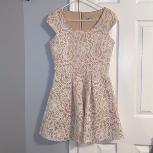 White and Beige Dress